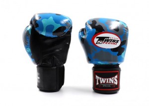 Blue Twins Special FBGVL3-AR Velcro Men's Fancy Boxing Gloves | NEK270618 | India