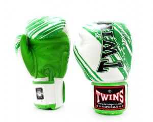 Green White Twins Special FBGVL3-TW2 Velcro Men's Fancy Boxing Gloves | ZAL712984 | India
