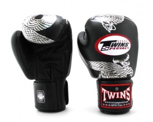 Silver Black Twins Special FBGVL3-23 Velcro Men's Fancy Boxing Gloves | NTE263914 | India